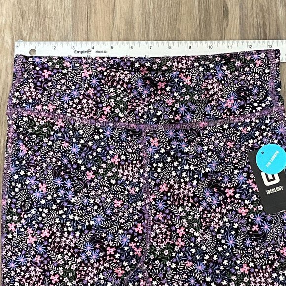 Ideology Purple Pink Flowers Lilac Breeze 7/8‎ Cropped Mid Rise Leggings XL NWT - Picture 7 of 9
